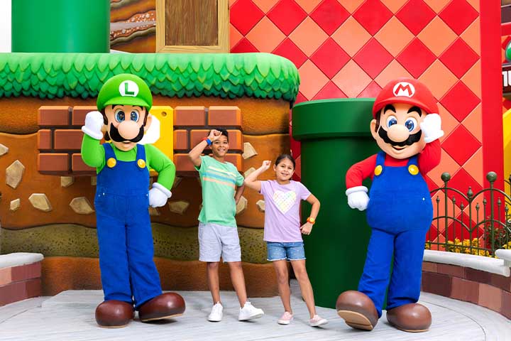 Encontro com Mario e Luigi na área de Super nintendo